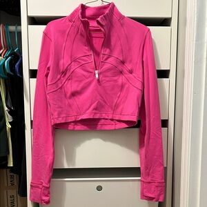 Lululemon Athletica Pink Cropped Sweatshirt
